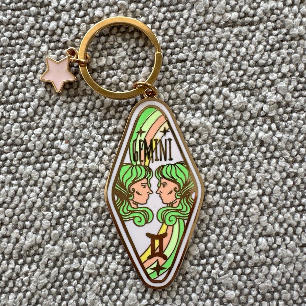 Modern Expressions Zodiac Gemini Keychain